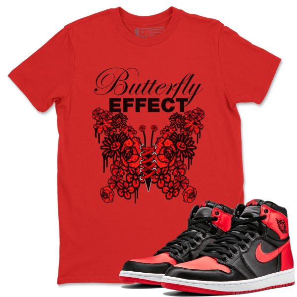 Butterfly Effect Unisex Short Sleeve Crew Neck Sneaker Tee To Match 1s Satin Bred Jezsport.com