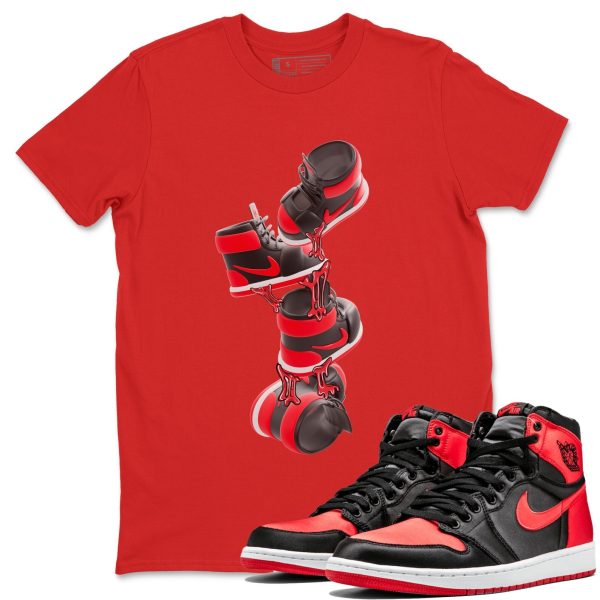 Gum Stuck On Shoes Unisex Short Sleeve Crew Neck Sneaker Tee To Match 1s Satin Bred Jezsport.com