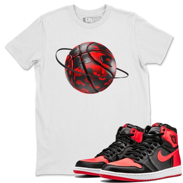 Camo Basketball Planet Unisex Short Sleeve Crew Neck Sneaker Tee To Match 1s Satin Bred Jezsport.com