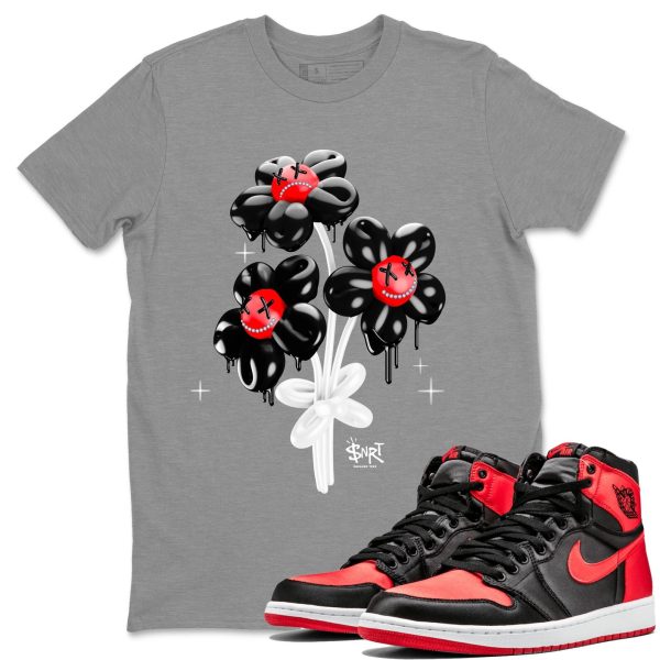 Balloon Bouquet Unisex Short Sleeve Crew Neck Sneaker Tee To Match 1s Satin Bred Jezsport.com