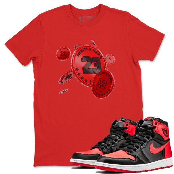 Coin Drop Unisex Short Sleeve Crew Neck Sneaker Tee To Match 1s Satin Bred Jezsport.com