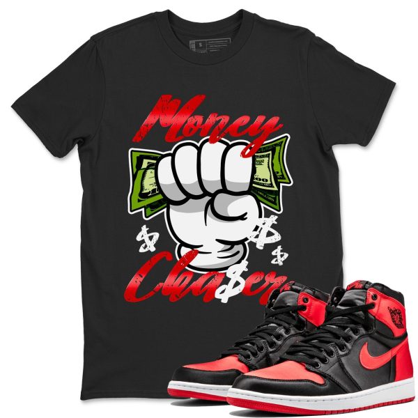 Money Chaser Unisex Short Sleeve Crew Neck Sneaker Tee To Match 1s Satin Bred Jezsport.com