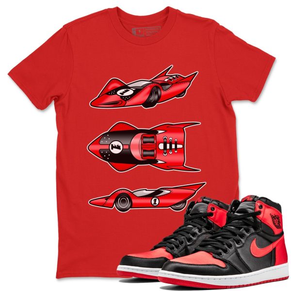 Race Car Unisex Short Sleeve Crew Neck Sneaker Tee To Match 1s Satin Bred Jezsport.com