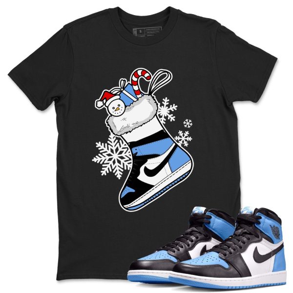 Sneaker Stocking Unisex Tees - Sneaker Shirt To Match 1s UNC University Blue Jezsport.com