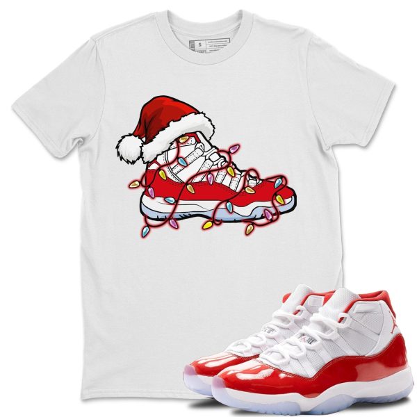 Christmas Light Sneaker Unisex Tees - Sneaker Shirt To Match 11s Cherry Jezsport.com