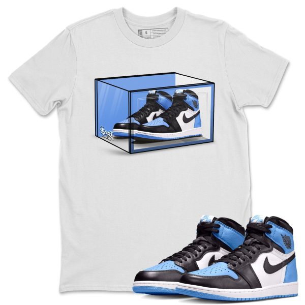 Shoe Box Unisex Tee - Sneaker Shirt To Match 1s UNC University Blue Jezsport.com