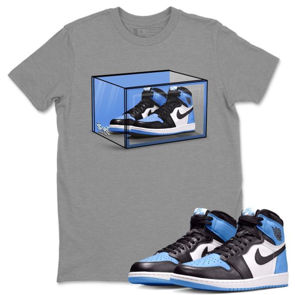 Shoe Box Unisex Tee - Sneaker Shirt To Match 1s UNC University Blue Jezsport.com