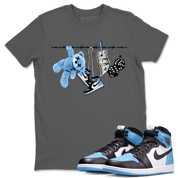 Clothesline Unisex Short Sleeve T-Shirt - Sneaker Shirt To Match 1s UNC University Blue Jezsport.com