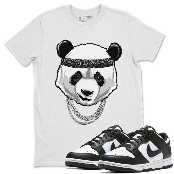 Gangster Panda Unisex Crew Neck T-Shirt - Sneaker Shirt To Match Dunks Panda Black White Jezsport.com