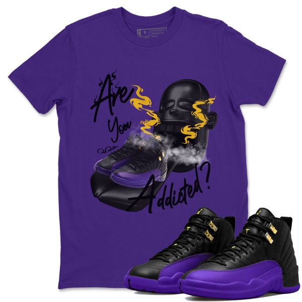 Are You Addicted Unisex Crew Neck T-Shirt - Sneaker Shirt To Match 12s Field Purple Jezsport.com