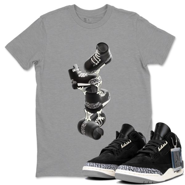 Gum Stuck On Shoes Unisex Crew Neck Short Sleeve Sneaker Tee - Shirt To Match 3s Off Noir Jezsport.com