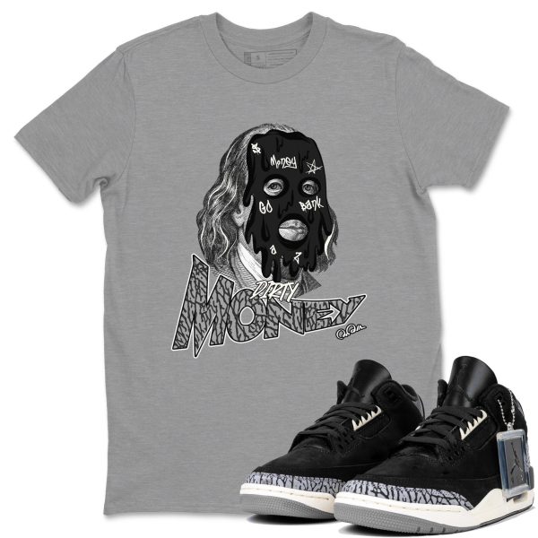 Dirty Money Unisex Crew Neck Short Sleeve Sneaker Tee Sneaker Tee - Casual Unisex Cotton Sneaker T-Shirt To Match Shirt To Match 3s Off Noir Jezsport.com