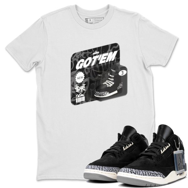 Vintage Toy Packaging Unisex Crew Neck Short Sleeve Sneaker Tee - Shirt To Match 3s Off Noir Jezsport.com