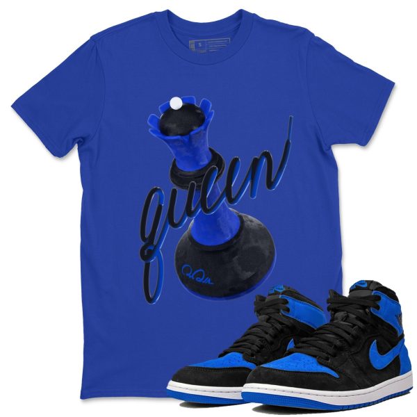 3D Queen Unisex T-Shirt - Sneaker Shirt To Match 1s Royal Reimagined Jezsport.com