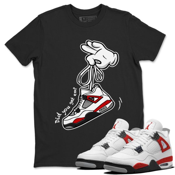 Cartoon Hands - Sneaker Shirt To Match 4s Red Cement Jezsport.com