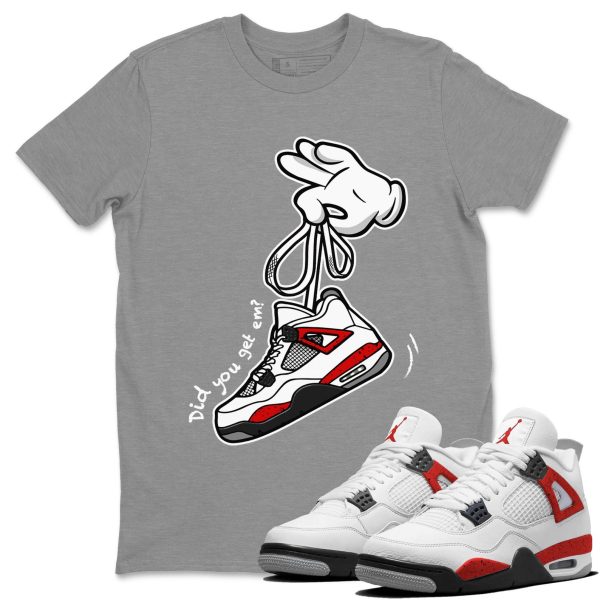 Cartoon Hands - Sneaker Shirt To Match 4s Red Cement Jezsport.com