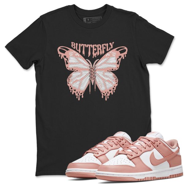 Butterfly - Sneaker Shirt To Match Dunks Rose Whisper Jezsport.com