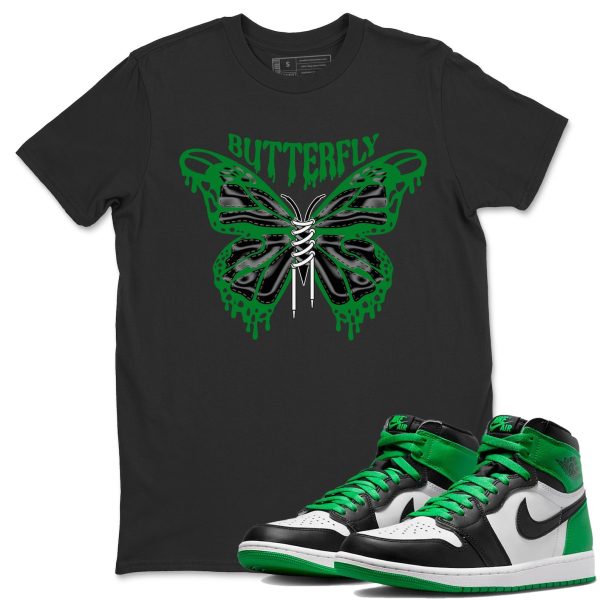 Butterfly Design Shirt - Unisex Streetwear Lucky Green T-Shirts To Match 1s Celtics Jezsport.com