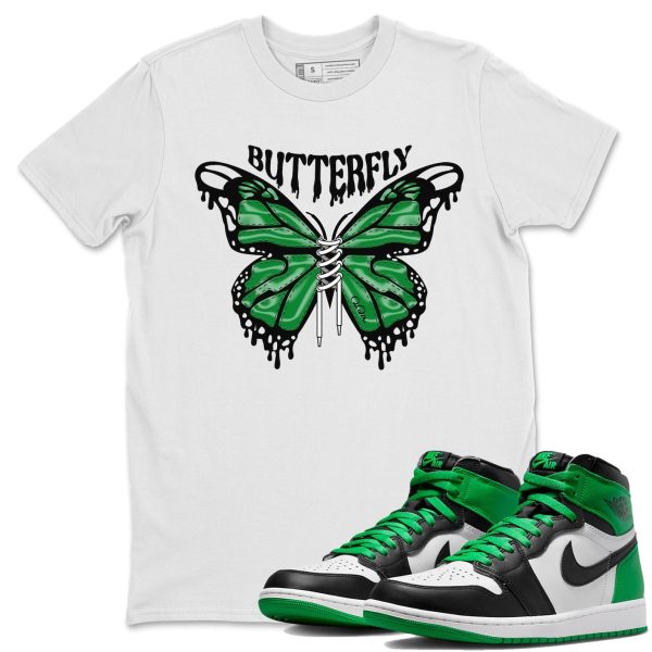 Butterfly Design Shirt - Unisex Streetwear Lucky Green T-Shirts To Match 1s Celtics Jezsport.com