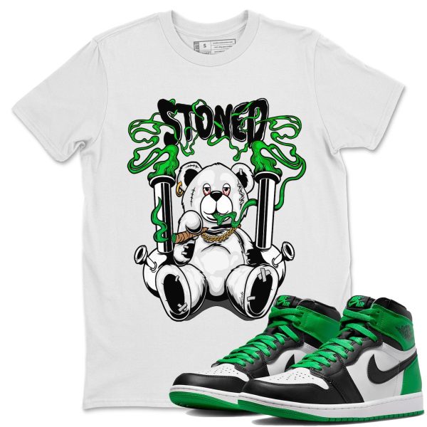 Stoned Bear Design Shirt - Unisex Streetwear Lucky Green T-Shirts To Match 1s Celtics Jezsport.com