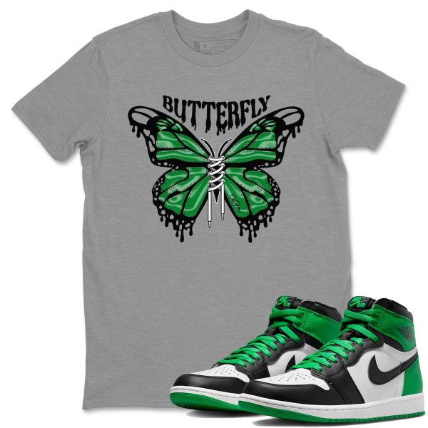 Butterfly Design Shirt - Unisex Streetwear Lucky Green T-Shirts To Match 1s Celtics Jezsport.com