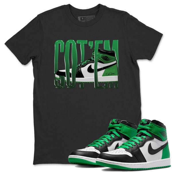 Wiggling Gotem Lucky Green T-Shirt - Unisex Cotton Sneaker Matching Shirts To Match 1s Celtics Jezsport.com