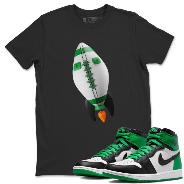 Rugby Rocket Design Shirt - Unisex Streetwear Lucky Green T-Shirts To Match 1s Celtics Jezsport.com