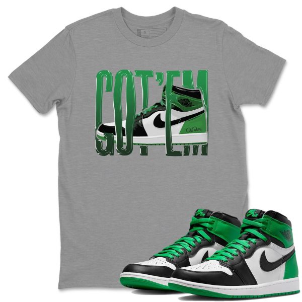 Wiggling Gotem Lucky Green T-Shirt - Unisex Cotton Sneaker Matching Shirts To Match 1s Celtics Jezsport.com