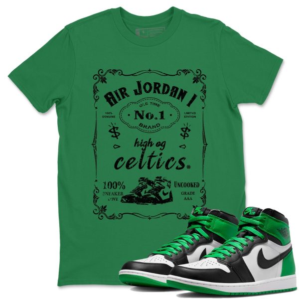 Sneaker Label Design Shirt - Unisex Streetwear Lucky Green T-Shirts To Match 1s Celtics Jezsport.com