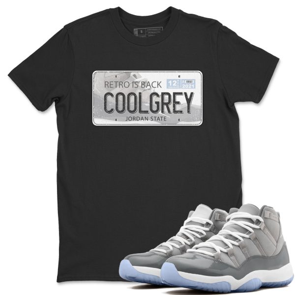 Sneaker Plate Unisex Short Sleeve Sneaker Tee - Shirt To Match 11s Retro Cool Grey Jezsport.com