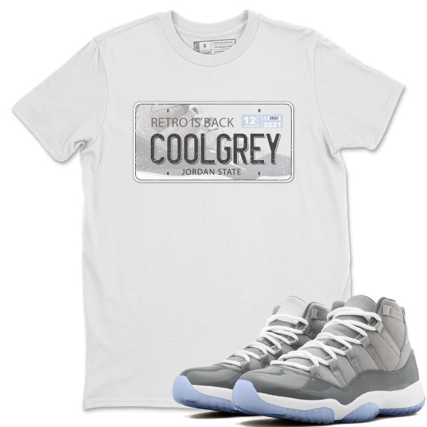 Sneaker Plate Unisex Short Sleeve Sneaker Tee - Shirt To Match 11s Retro Cool Grey Jezsport.com