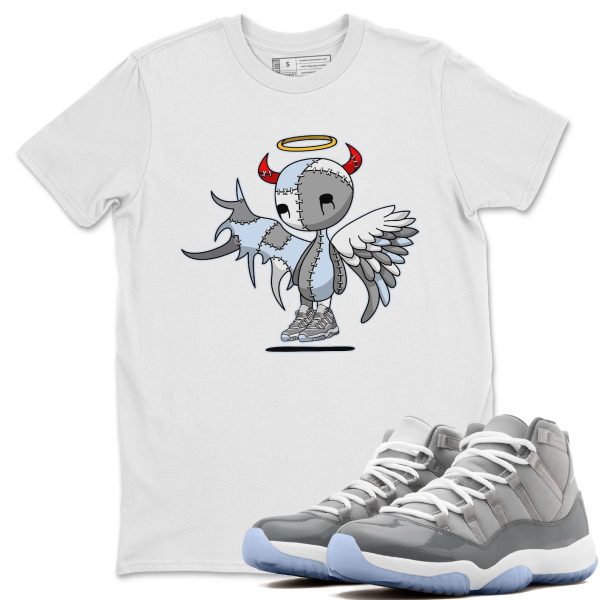 Devil Angel Unisex Short Sleeve Sneaker Tee - Shirt To Match 11s Retro Cool Grey Jezsport.com