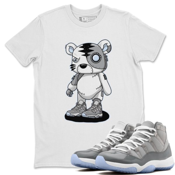 Cyborg Tiger Unisex Short Sleeve Sneaker Tee - Shirt To Match 11s Retro Cool Grey Jezsport.com