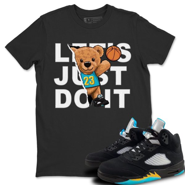 Rip Out Bear Unisex Short Sleeve Sneaker Tee - Shirt To Match 5s Retro Aqua Jezsport.com