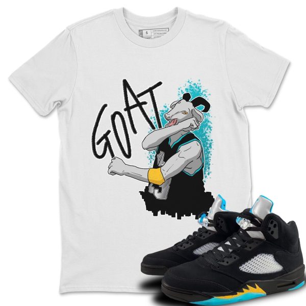 Screaming Goat Unisex Short Sleeve Sneaker Tee - Shirt To Match 5s Retro Aqua Jezsport.com