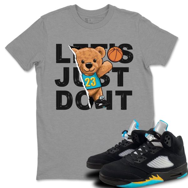 Rip Out Bear Unisex Short Sleeve Sneaker Tee - Shirt To Match 5s Retro Aqua Jezsport.com