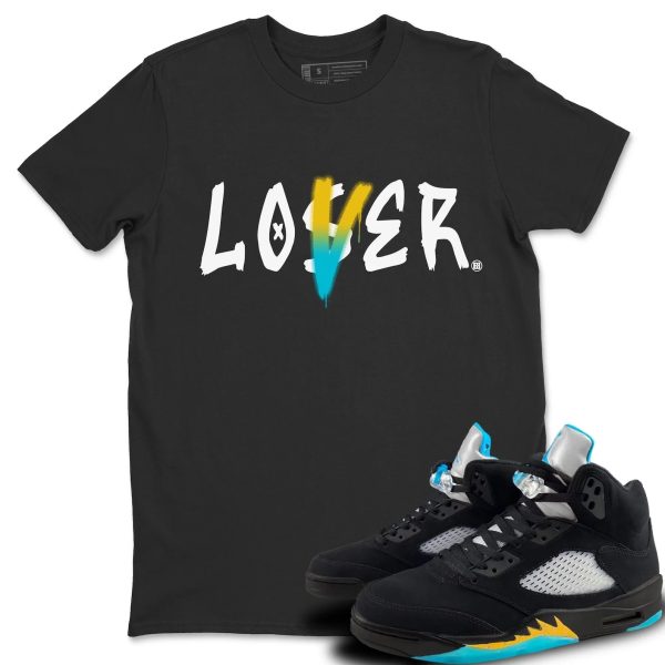 Loser Lover Unisex Short Sleeve Sneaker Tee - Shirt To Match 5s Retro Aqua Jezsport.com