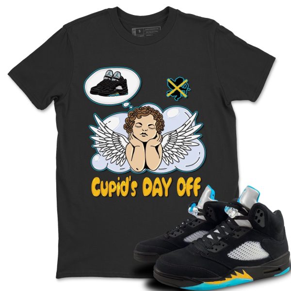 Cupids Day Off Unisex Short Sleeve Sneaker Tee - Shirt To Match 5s Retro Aqua Jezsport.com