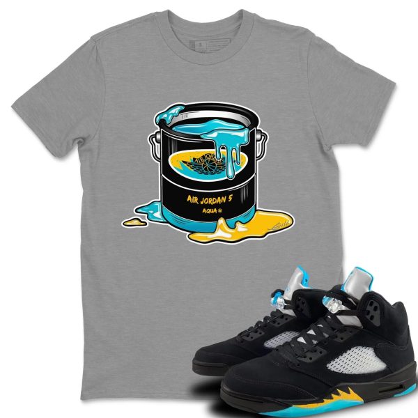 Bucket Unisex Short Sleeve Sneaker Tee - Shirt To Match 5s Retro Aqua Jezsport.com