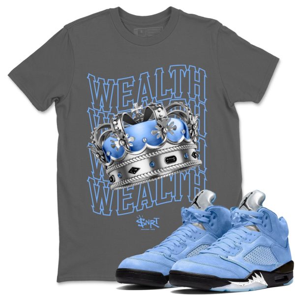 Wealth Sneaker Tee - Casual Unisex Cotton Sneaker T-Shirt To Match 5s Retro UNC Jezsport.com