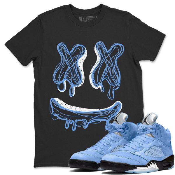 Smile Doodle Sneaker Tee - Casual Unisex Cotton Sneaker T-Shirt To Match 5s Retro UNC Jezsport.com