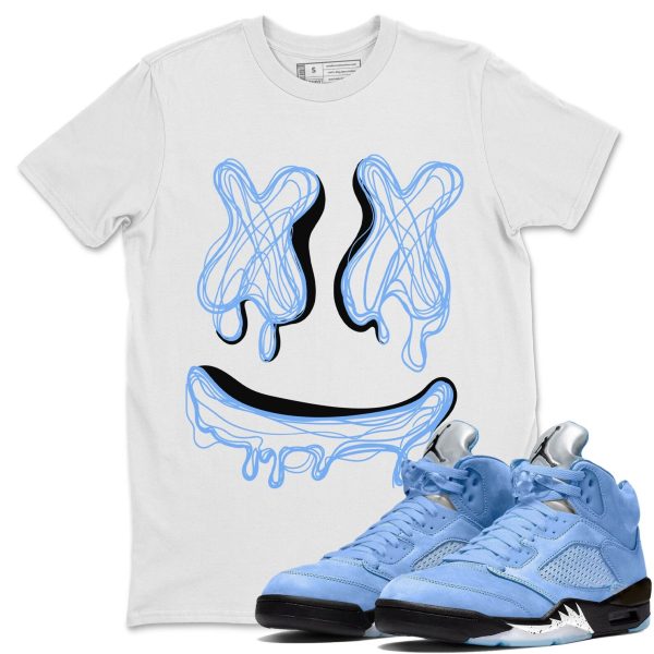 Smile Doodle Sneaker Tee - Casual Unisex Cotton Sneaker T-Shirt To Match 5s Retro UNC Jezsport.com