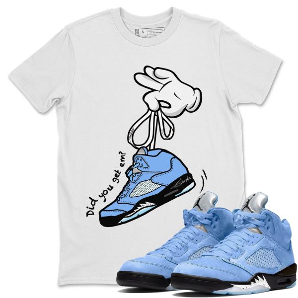 Cartoon Hands Sneaker Tee - Casual Unisex Cotton Sneaker T-Shirt To Match 5s Retro UNC Jezsport.com