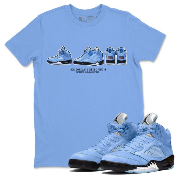 Sneaker Prelude Sneaker Tee - Casual Unisex Cotton Sneaker T-Shirt To Match 5s Retro UNC Jezsport.com