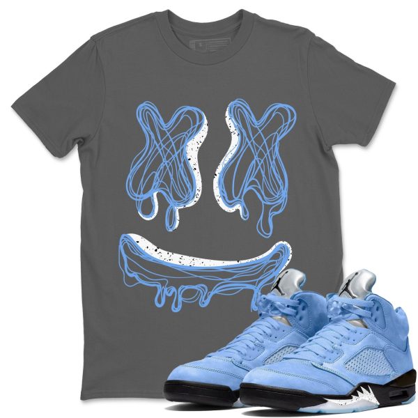 Smile Doodle Sneaker Tee - Casual Unisex Cotton Sneaker T-Shirt To Match 5s Retro UNC Jezsport.com