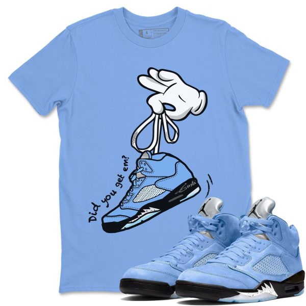 Cartoon Hands Sneaker Tee - Casual Unisex Cotton Sneaker T-Shirt To Match 5s Retro UNC Jezsport.com