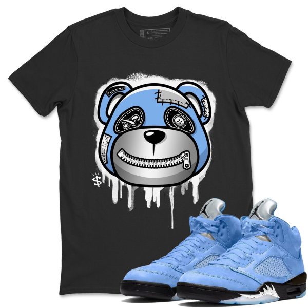 Bear Face Sneaker Tee - Casual Unisex Cotton Sneaker T-Shirt To Match 5s Retro UNC Jezsport.com