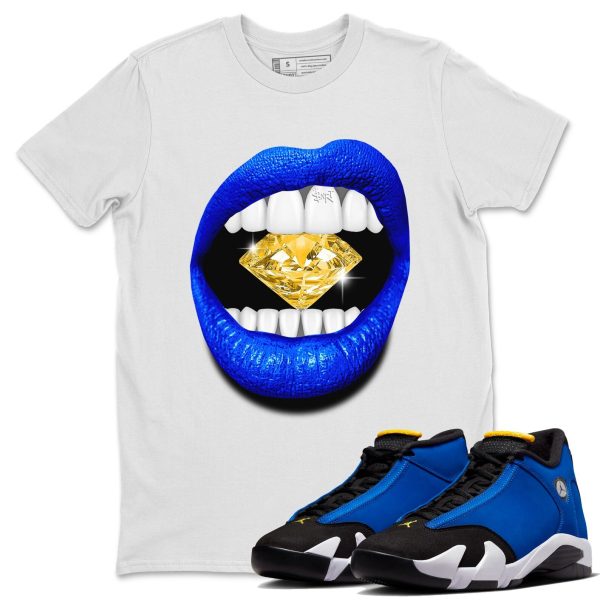 Lips Diamond Unisex Crew Neck Sneaker Matching Tee Shirt To Match Laney 14s Unisex Sneaker Tee Jezsport.com