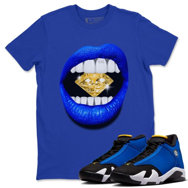 Lips Diamond Unisex Crew Neck Sneaker Matching Tee Shirt To Match Laney 14s Unisex Sneaker Tee Jezsport.com