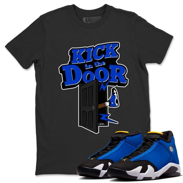 Kick In The Door Unisex Crew Neck Sneaker Matching Tee Shirt To Match Laney 14s Unisex Sneaker Tee Jezsport.com